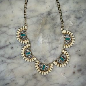 White & teal necklace